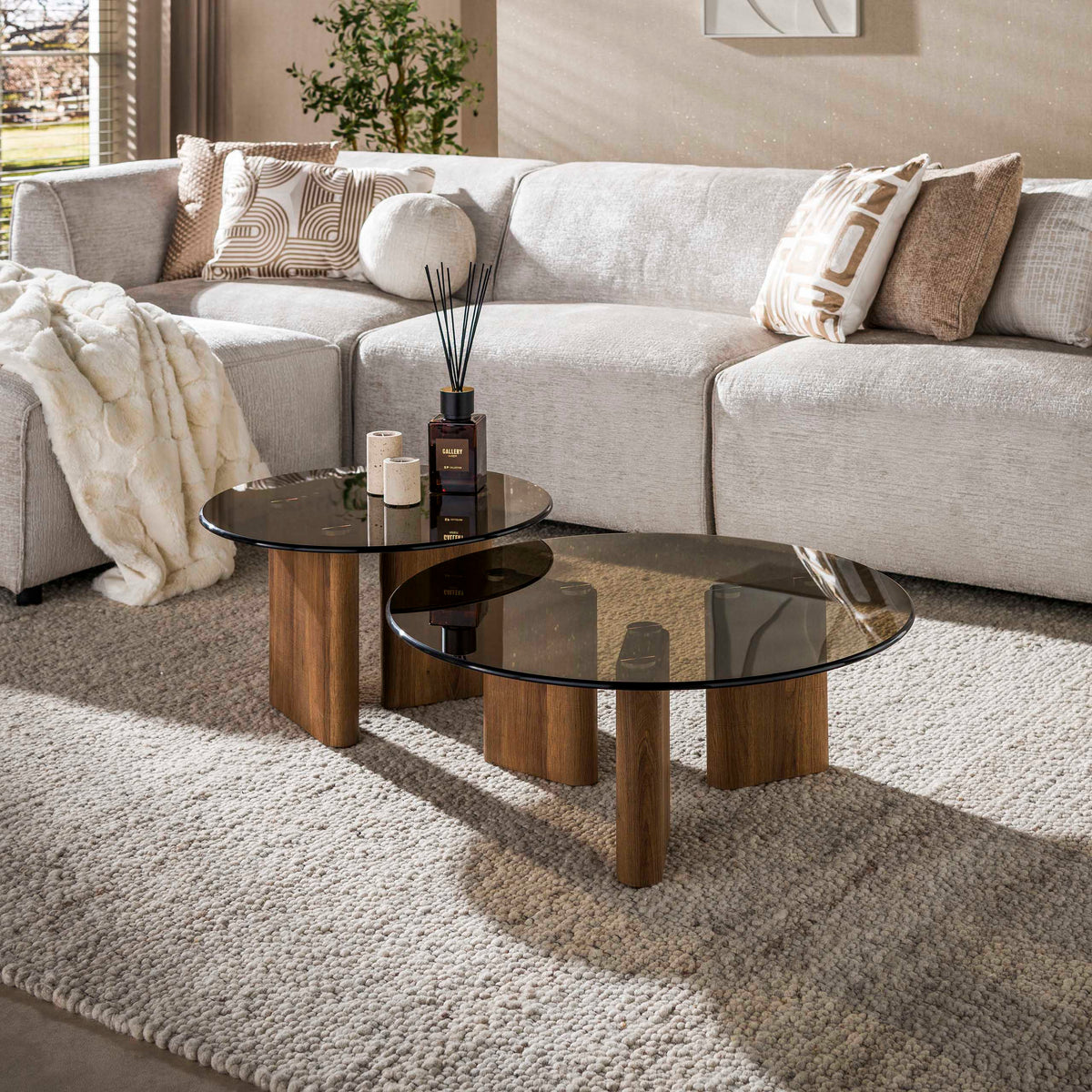 Couchtisch Tinto rund 2er-Set