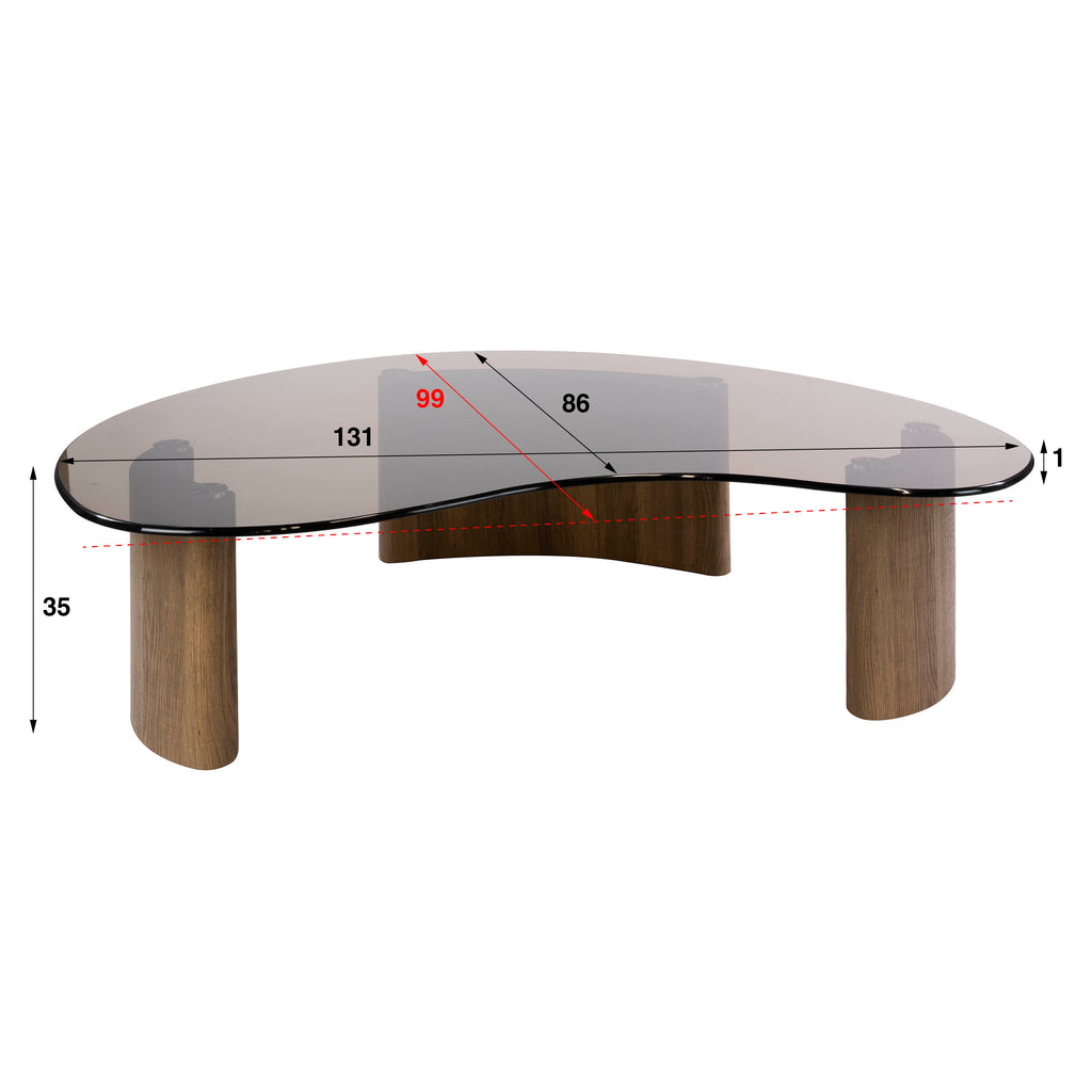 Couchtisch Tinto organisch 130cm