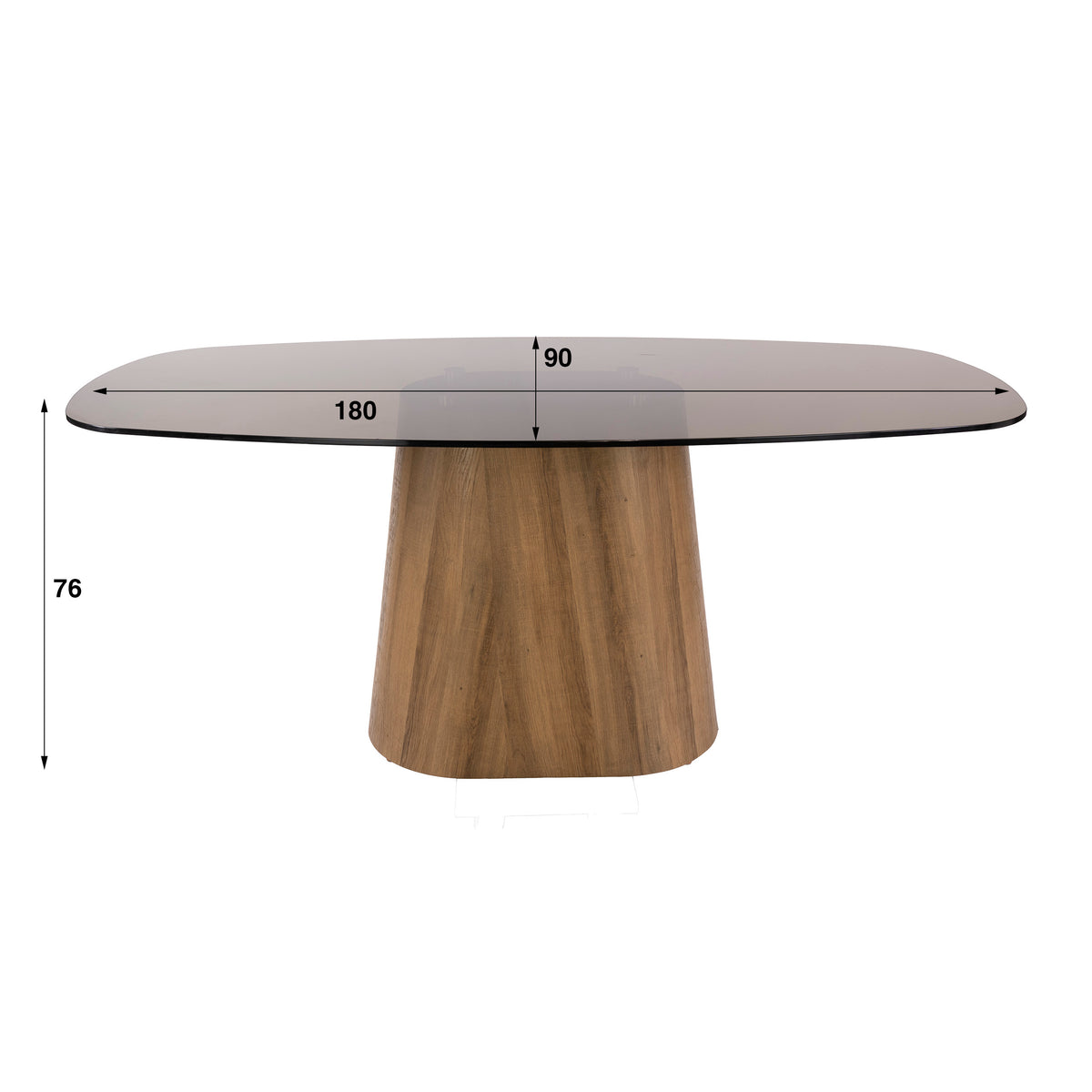 Esstisch Tinto Centro Glas oval 180cm