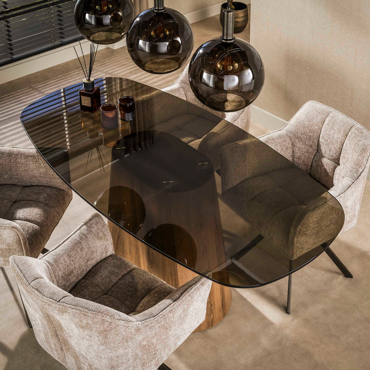 Esstisch Tinto Centro Glas oval 215 cm