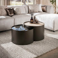 Couchtisch Metall Halbmond Set aus 2