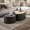 Couchtisch organisch metal Set aus 2