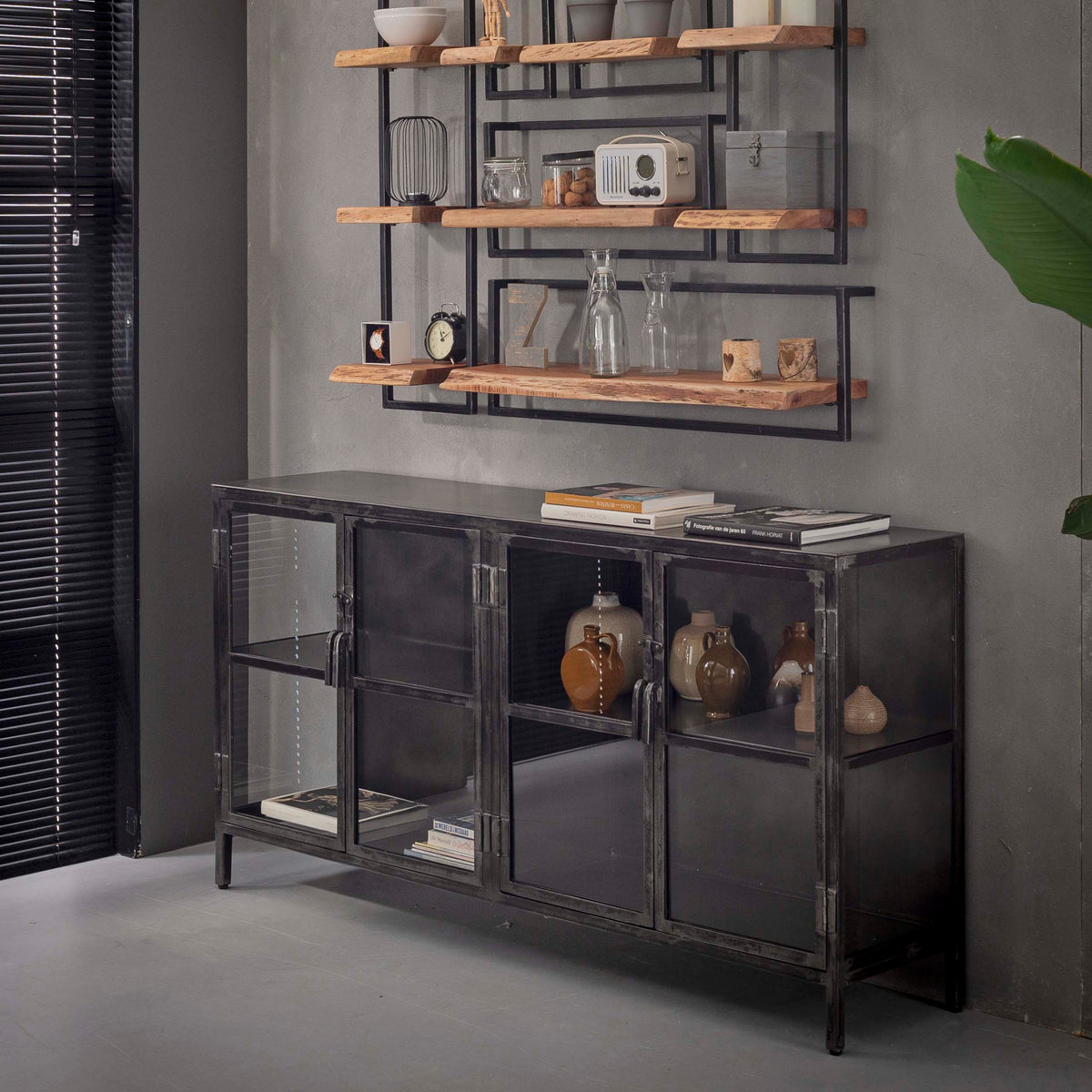 Sideboard Rift Metall 4 Türen
