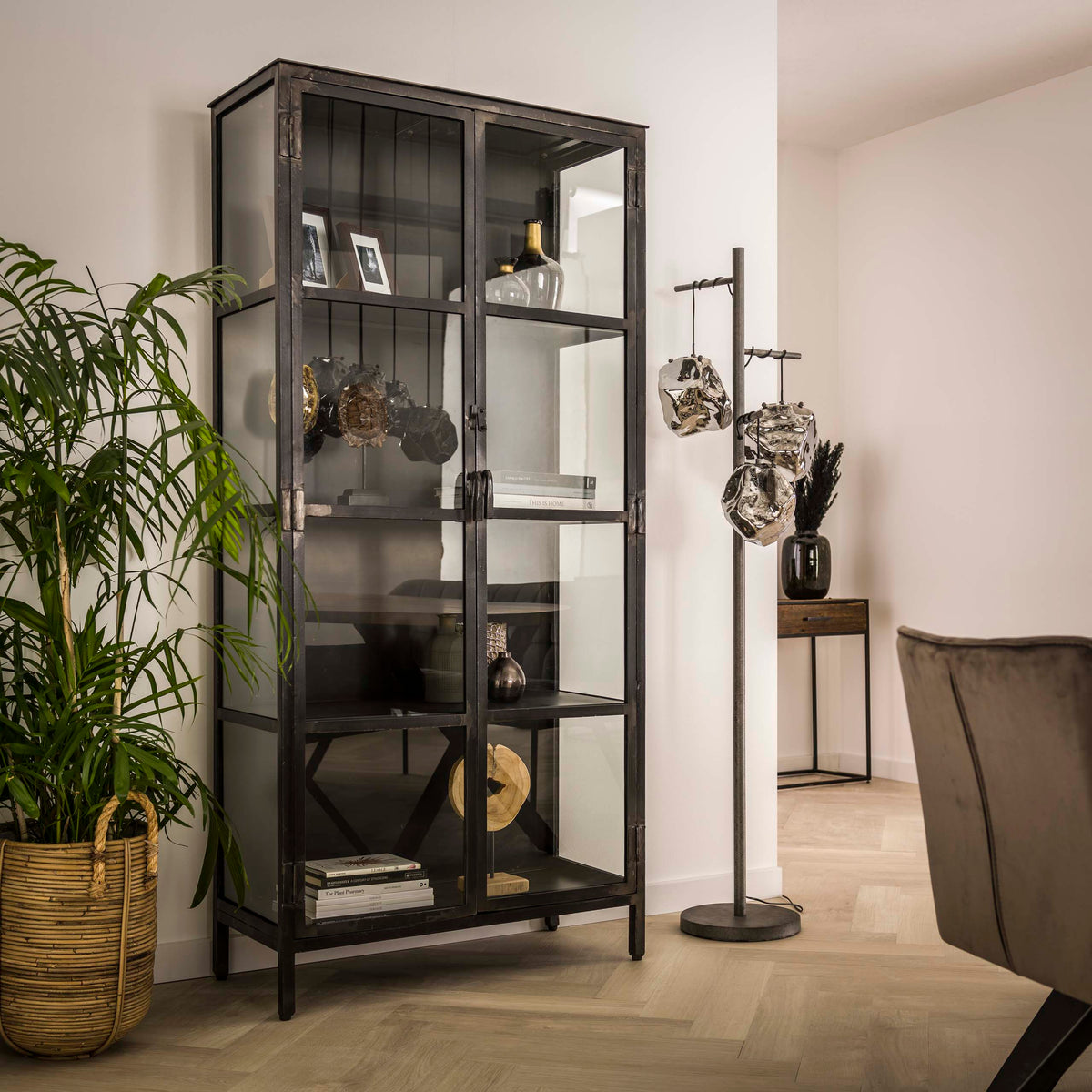 Vitrine Rift Metall 2 Türen