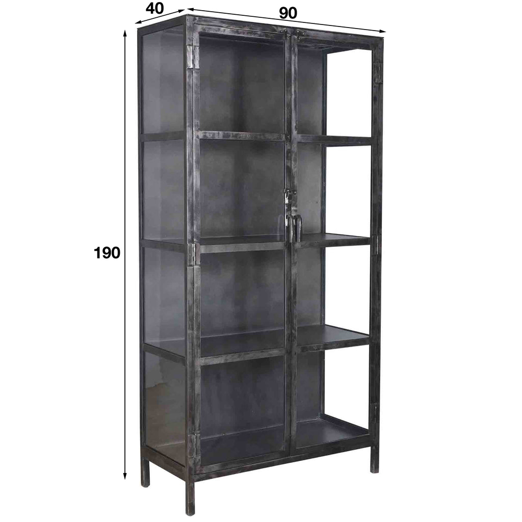 Vitrine Rift Metall 2 Türen