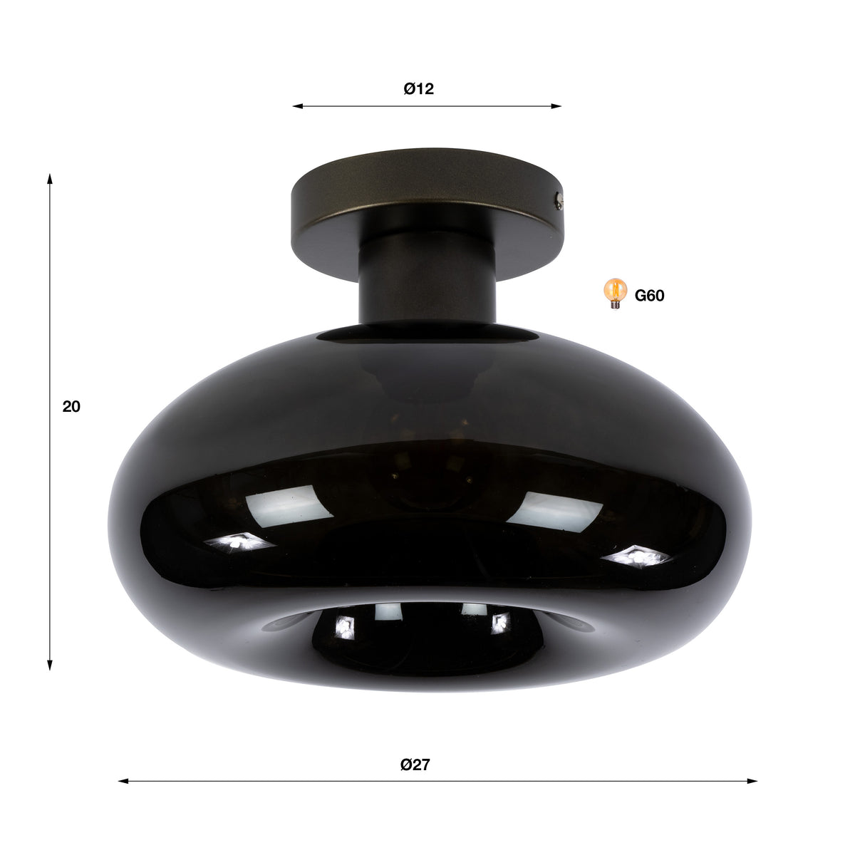 Ceiling light, 1 socket