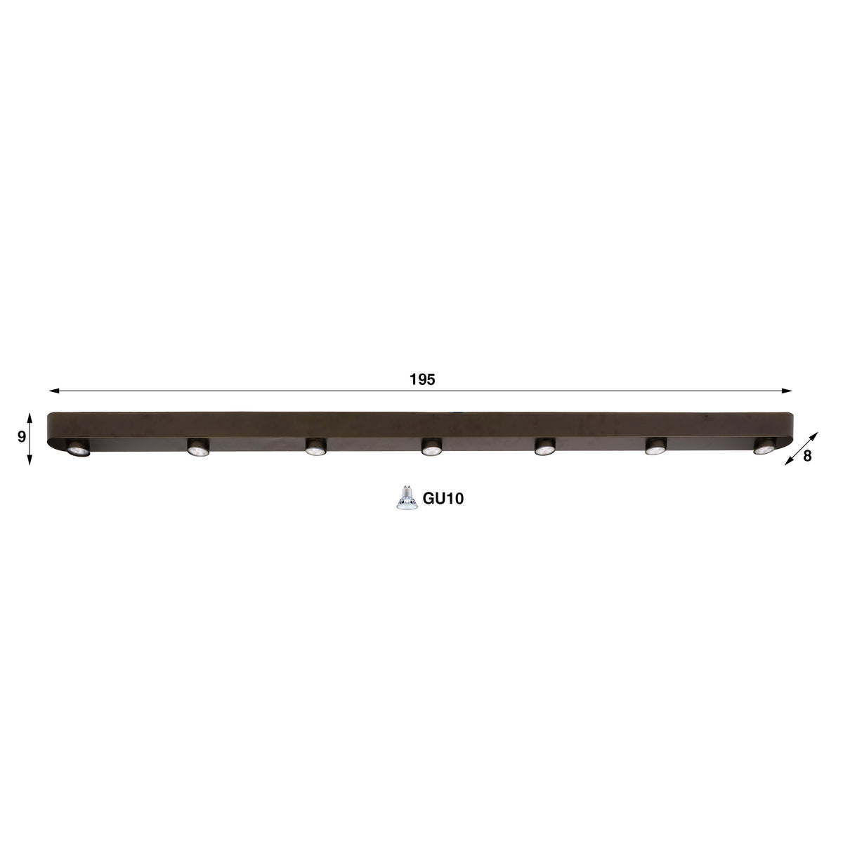 Ceiling light Bar 7-sockets