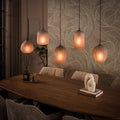 Pendelleuchte Altura 5-flammig / Sienna braun-frosted