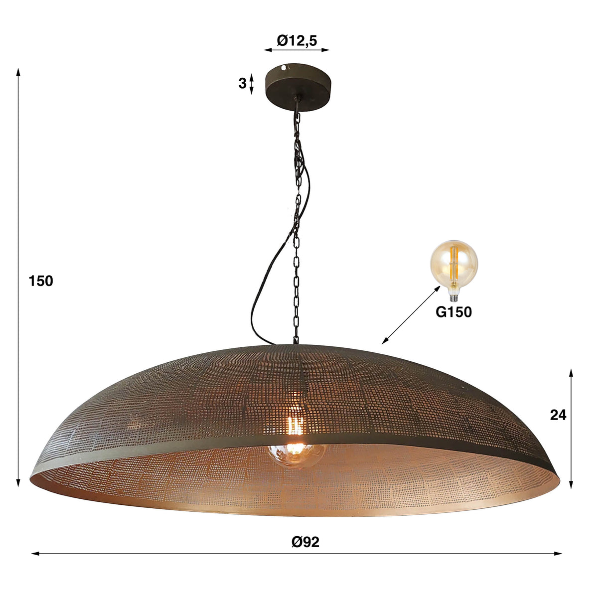 Cosmis Pendelleuchte 1-flammig Ø90cm