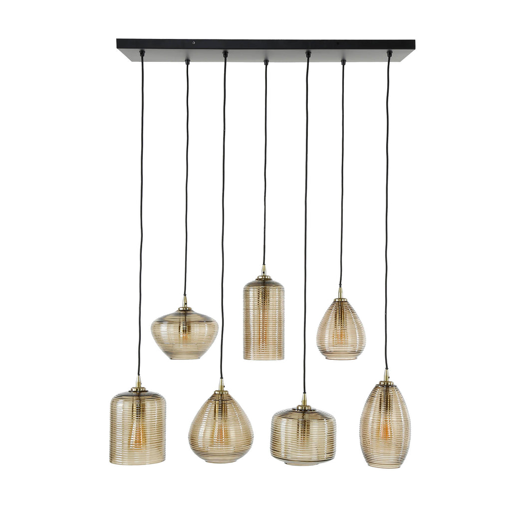 Pendelleuchte Stripe Horizontal 4+3-flammig