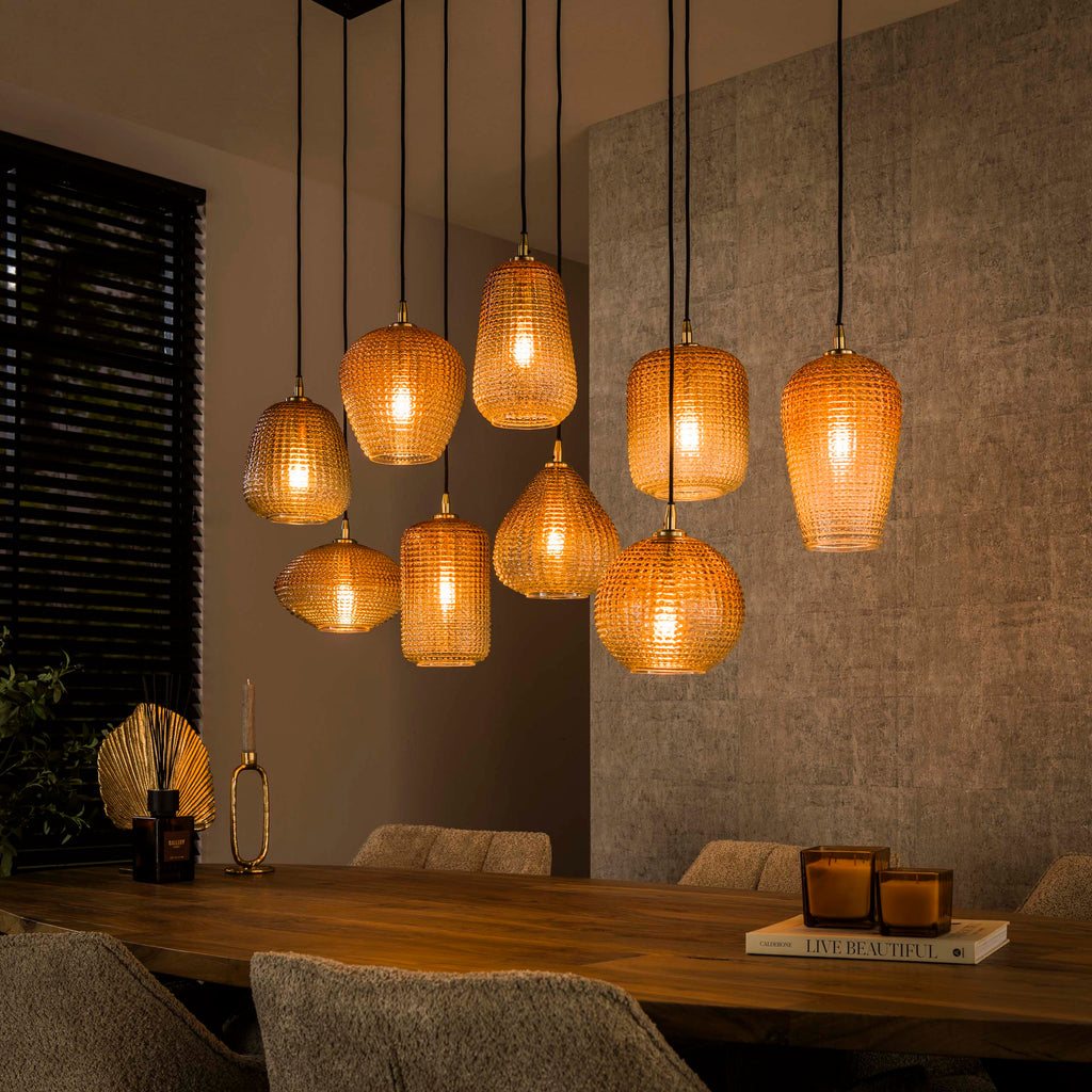 Pendant lamp Dot 5+4-sockets