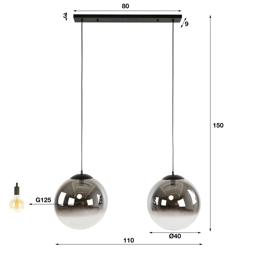 Pendelleuchte Bubble Shaded XL 2-Fassungen