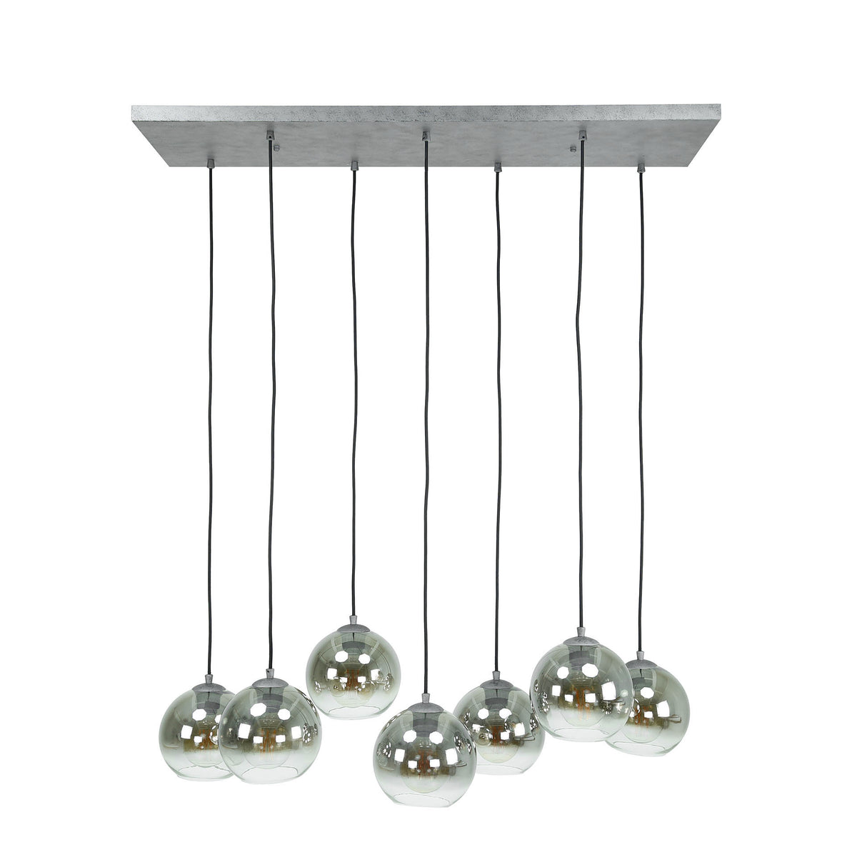 Pendant Light Bubble Shaded 4+3 Sockets