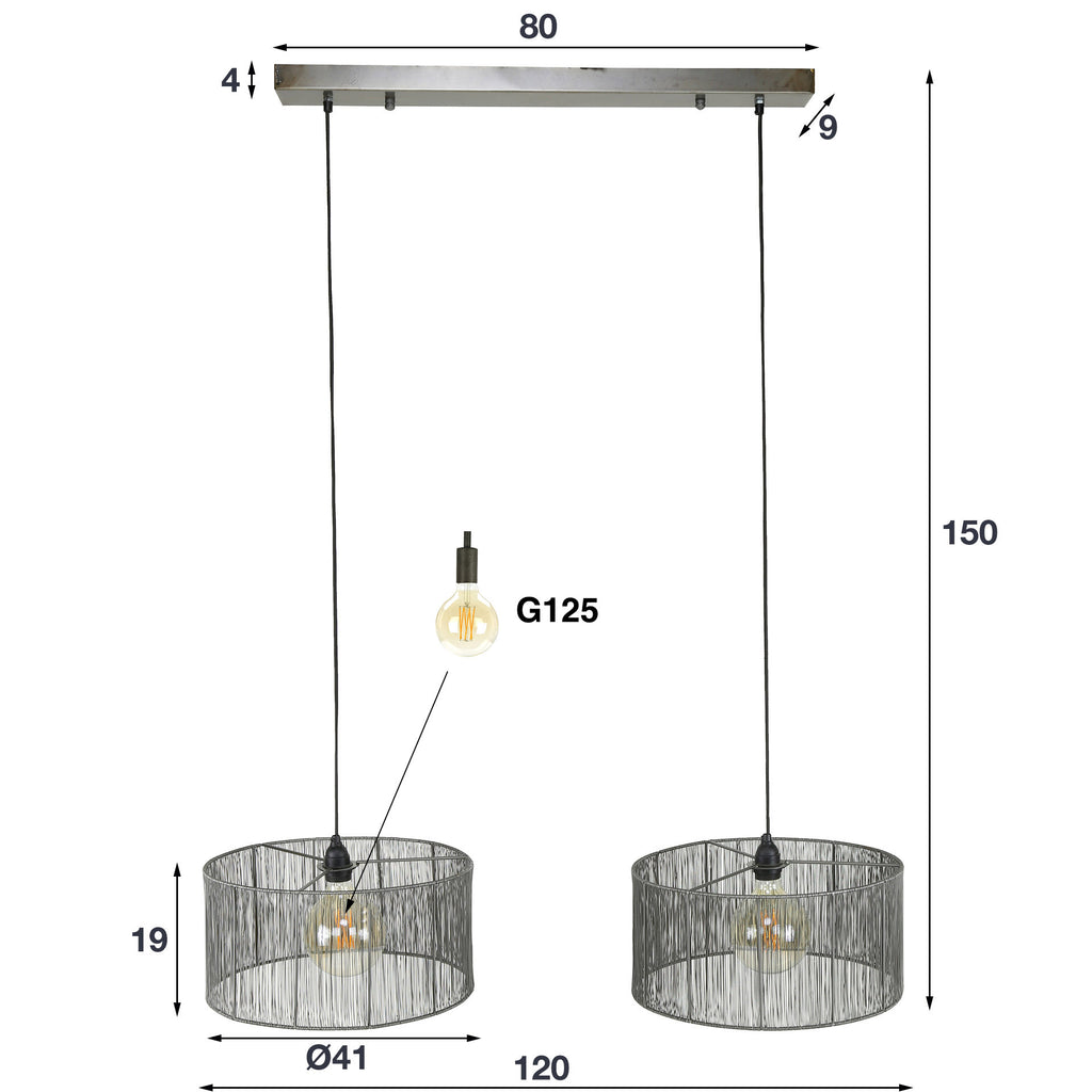 Pendelleuchte Stringshade 2-flammig