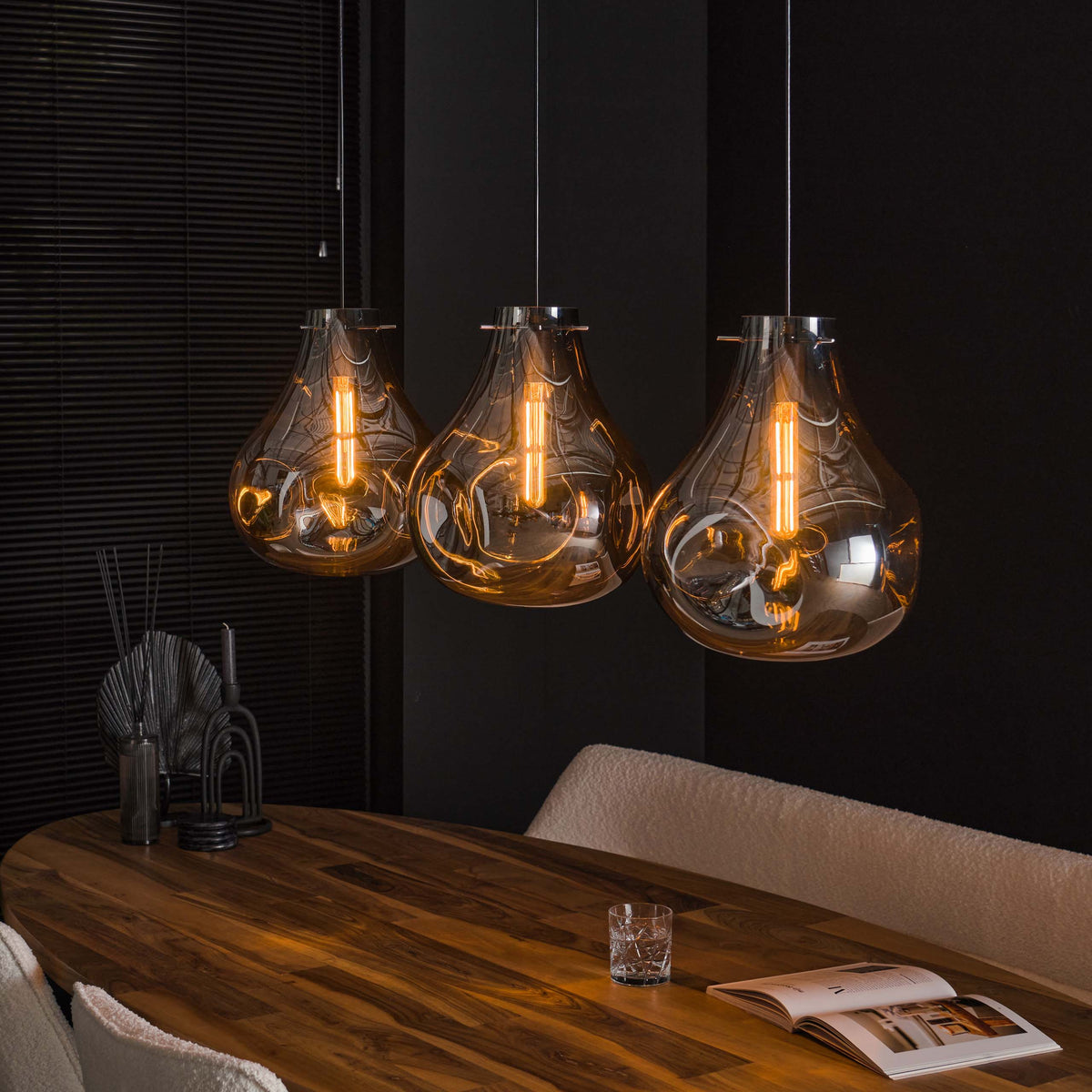 Pendelleuchte Dent Glass 3-flammig
