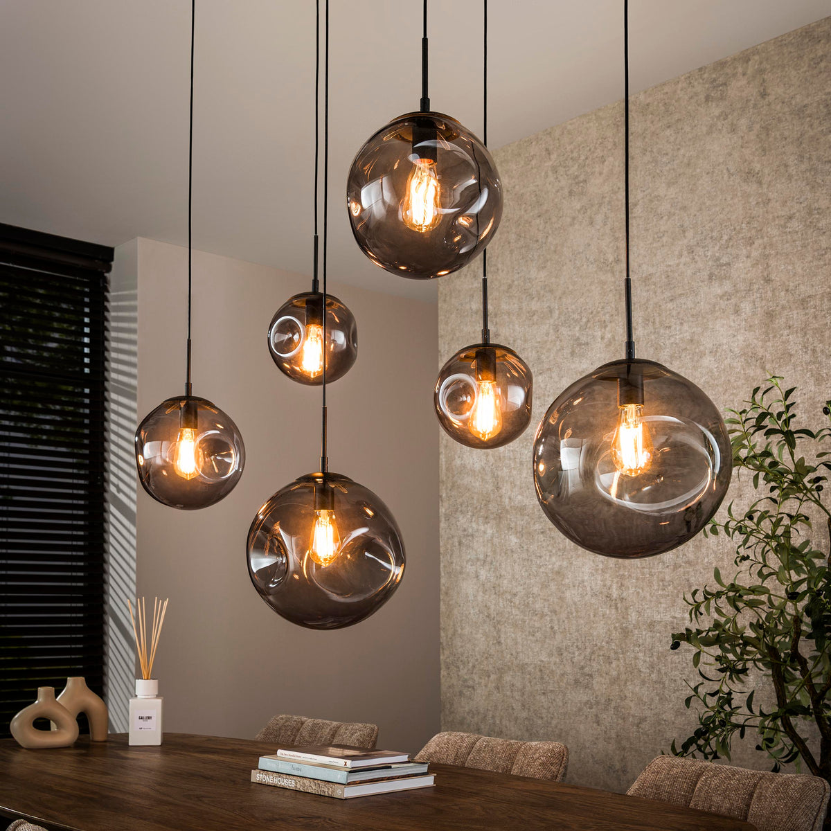 Pendelleuchte Stellar Black 6-Fassungen