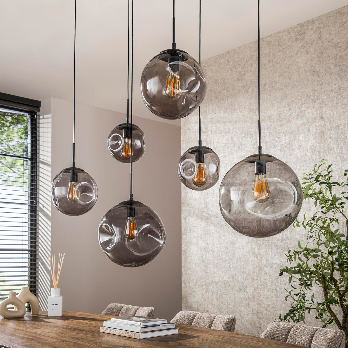 Pendelleuchte Stellar Black 6-Fassungen