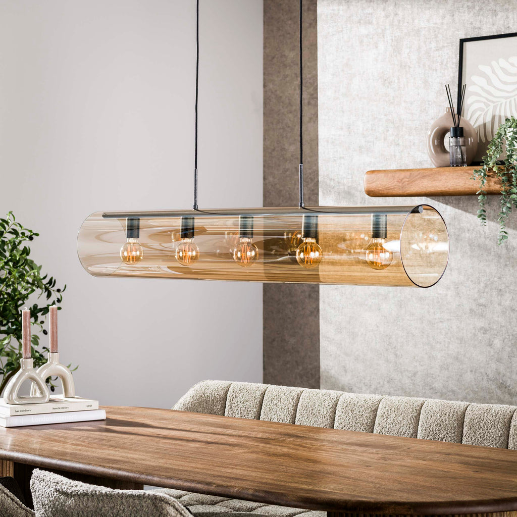 Pendelleuchte Tube Glass 5-flammig