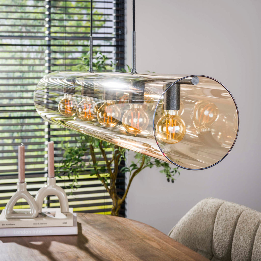 Pendelleuchte Tube Glass 5-flammig