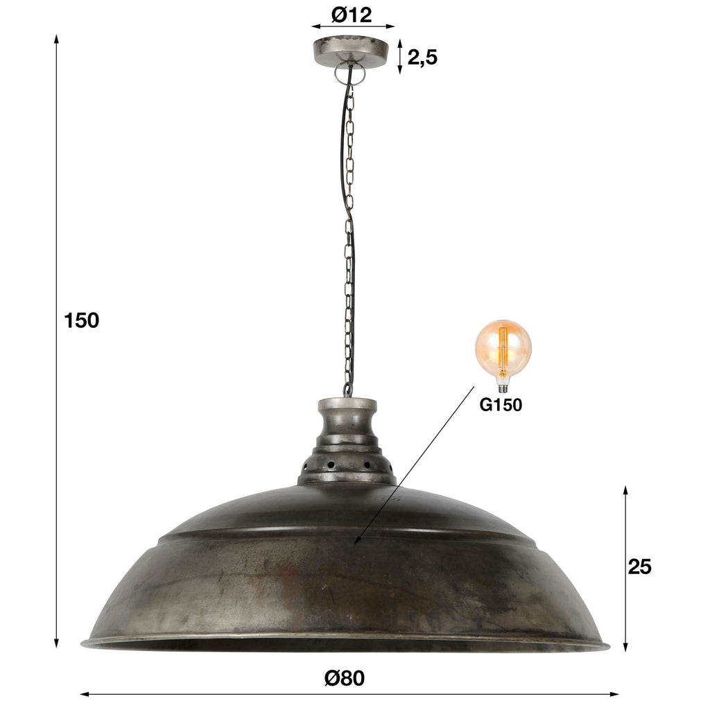 Pendelleuchte Industry 1-Fassung Ø80cm