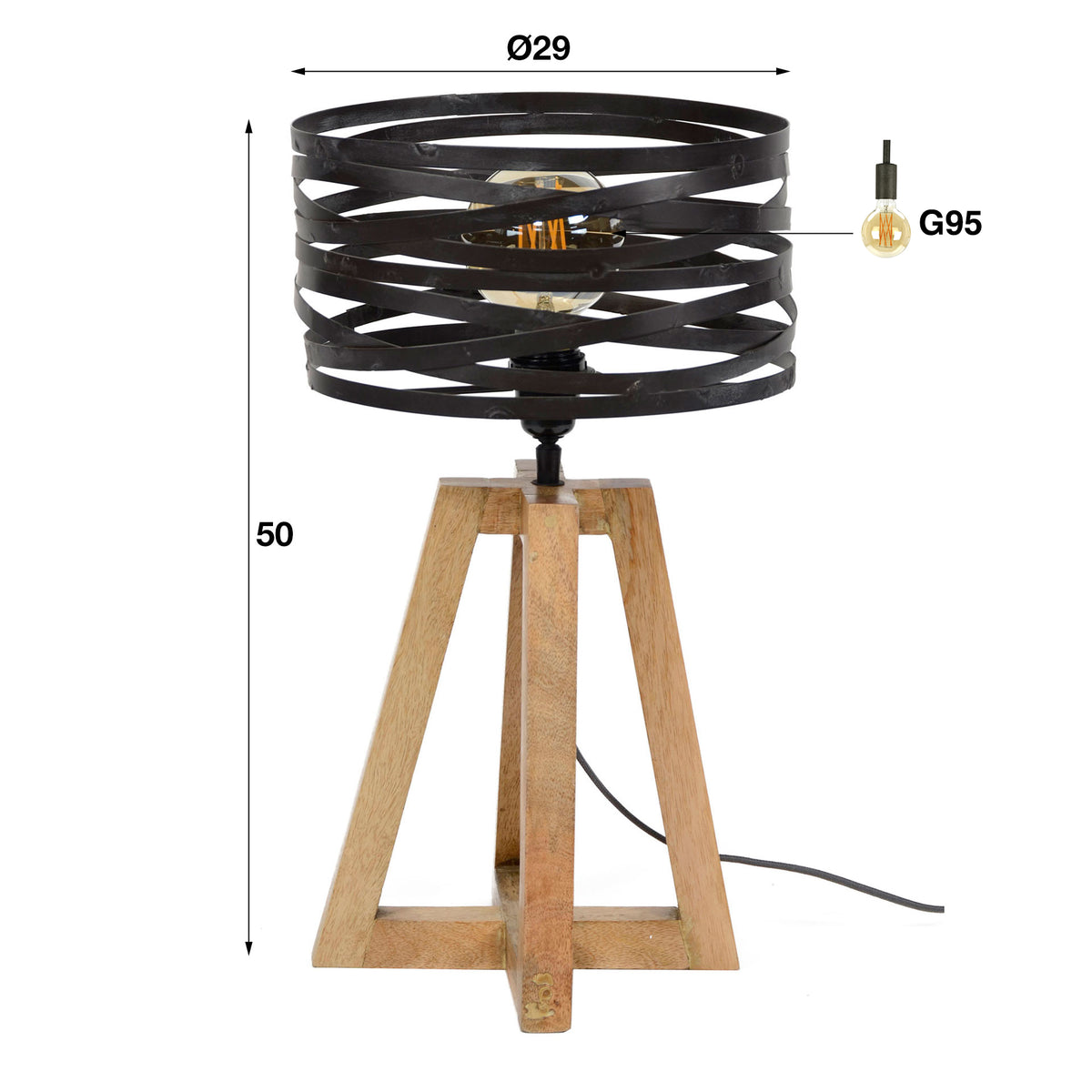 Table lamp Twist 1-socket