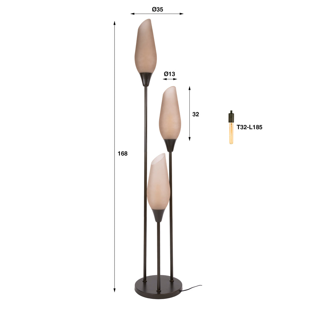 Stehleuchte Cocoon 3-flammig