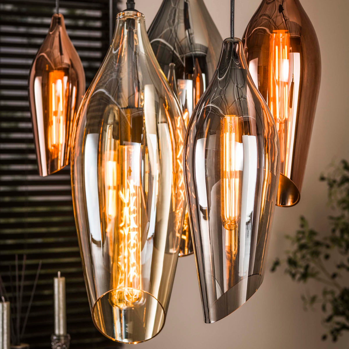 Pendelleuchte Cocoon 4+3-flammig