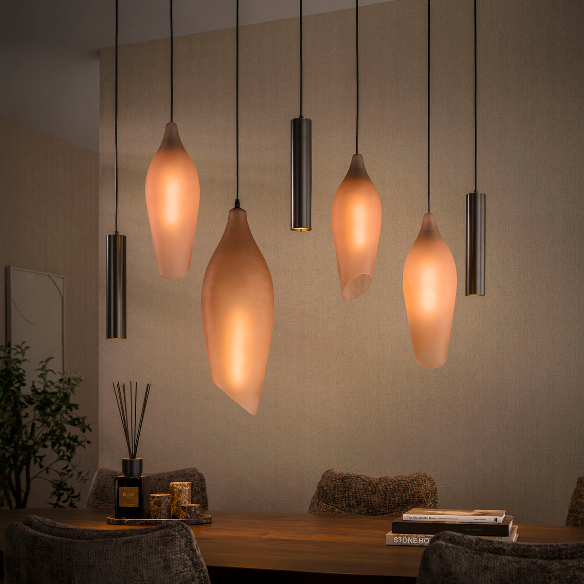 Pendelleuchte Cocoon 4+3-flammig