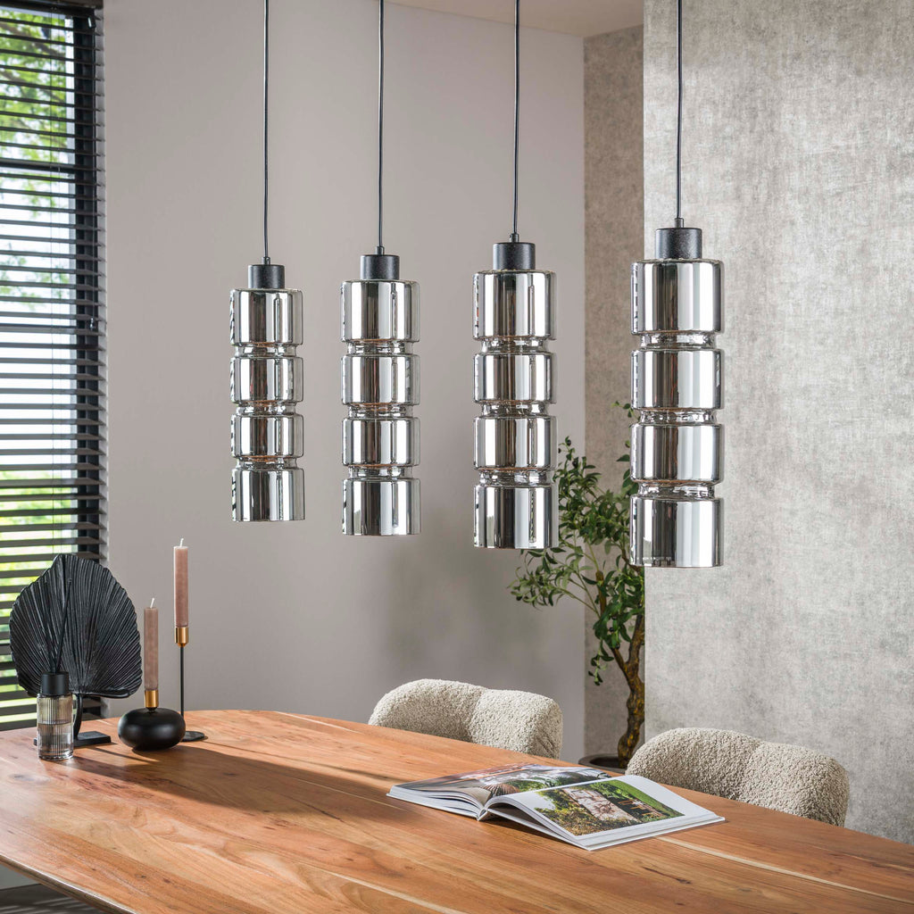 Pendelleuchte Cylinder Glass, 4-flammig
