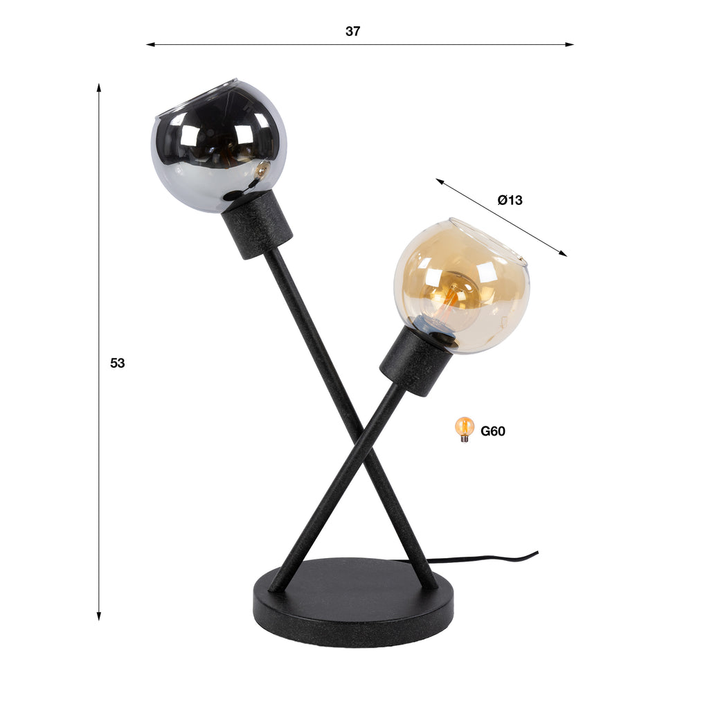 Tischleuchte Sfera Tricolore 2-Fassungen