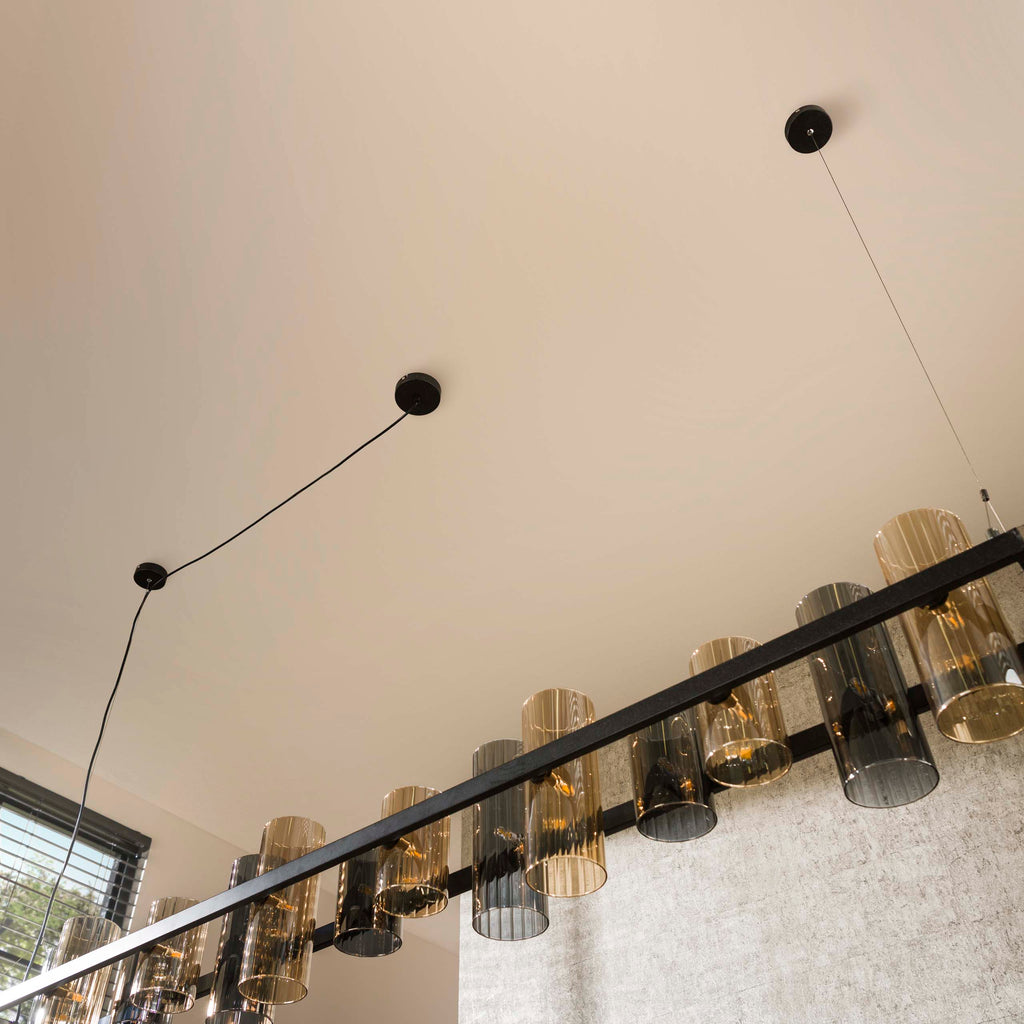 Pendant Lamp Cylinder Glass 14 Sockets