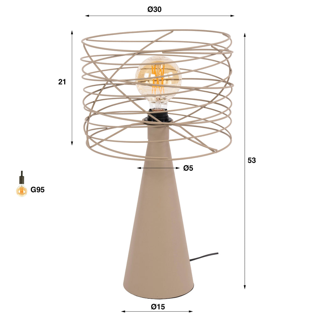 Tischleuchte Curl 1-flammig
