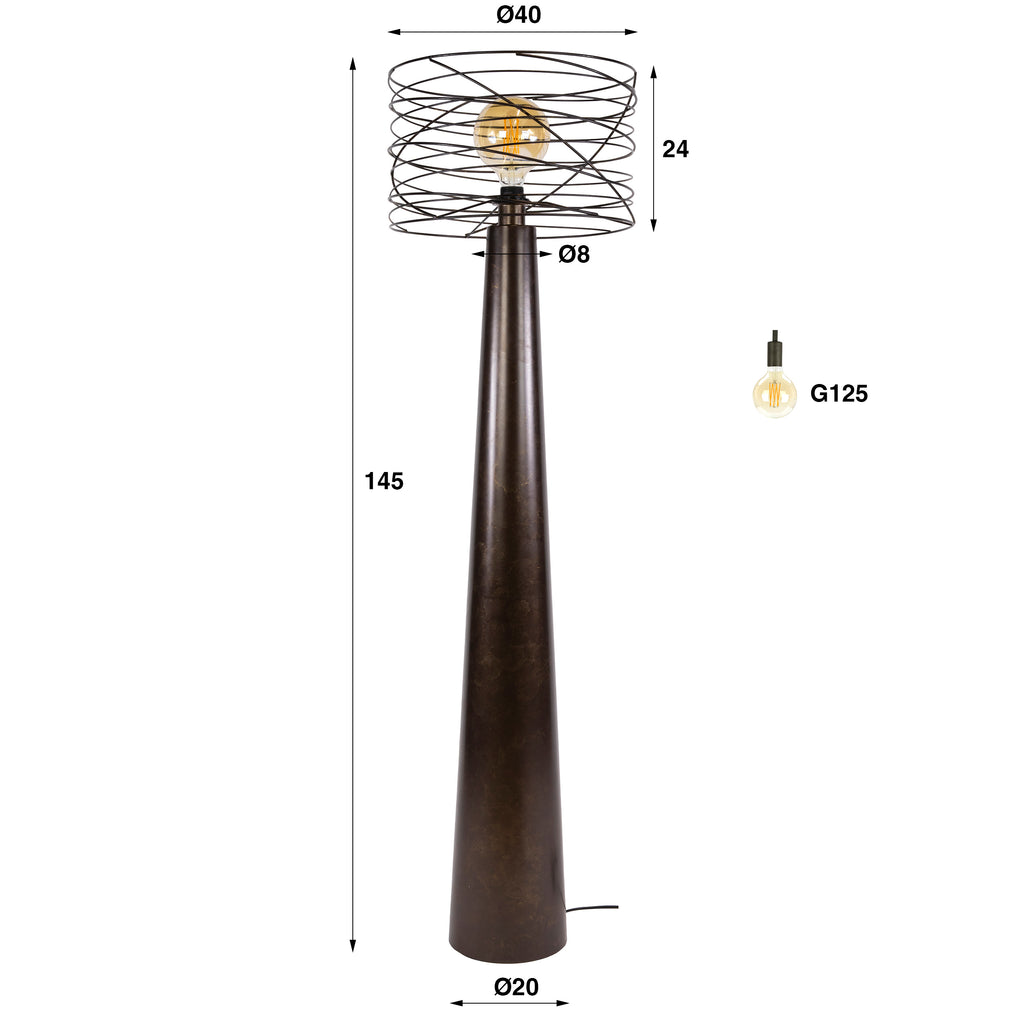 Stehleuchte Curl 1-flammig