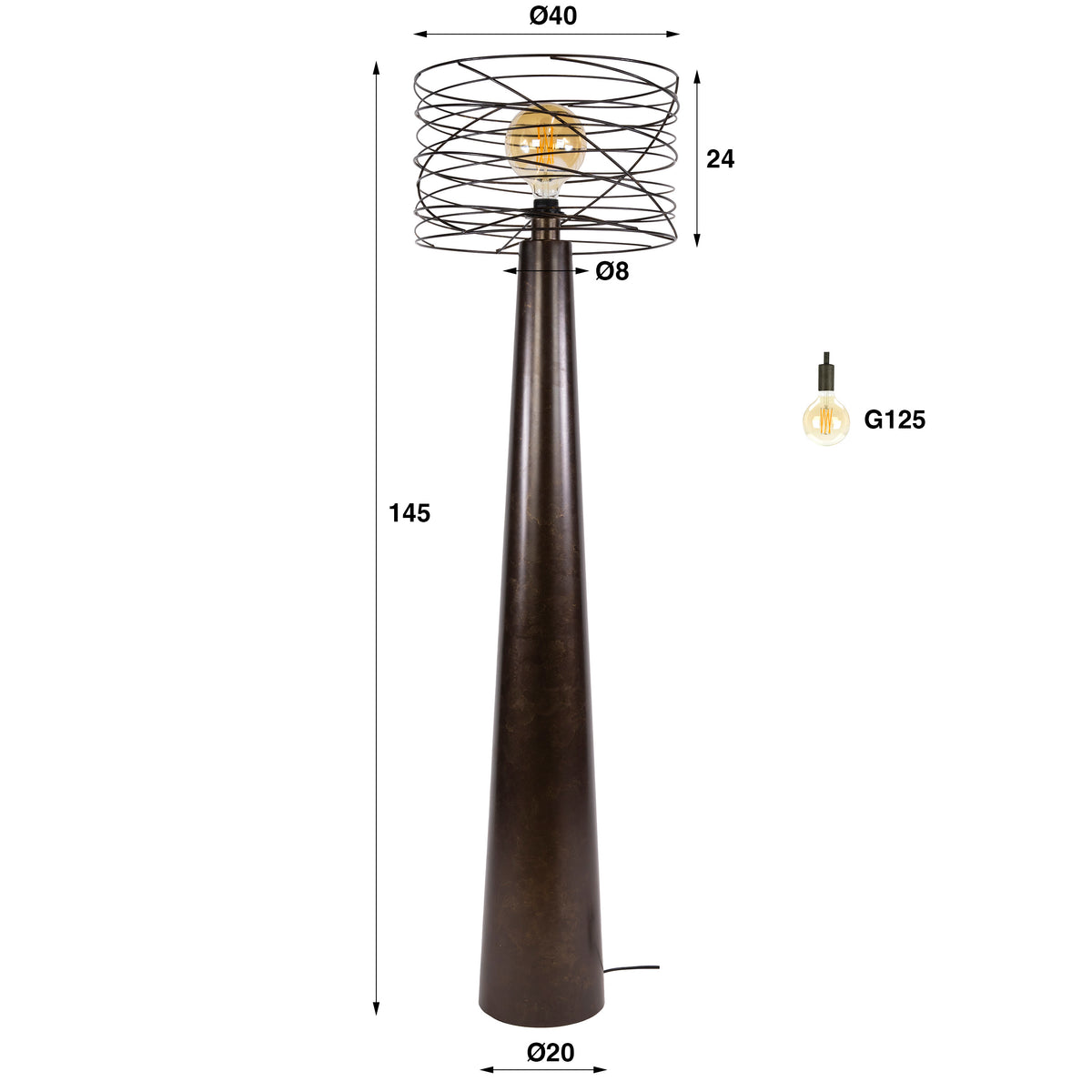 Stehleuchte Curl 1-flammig