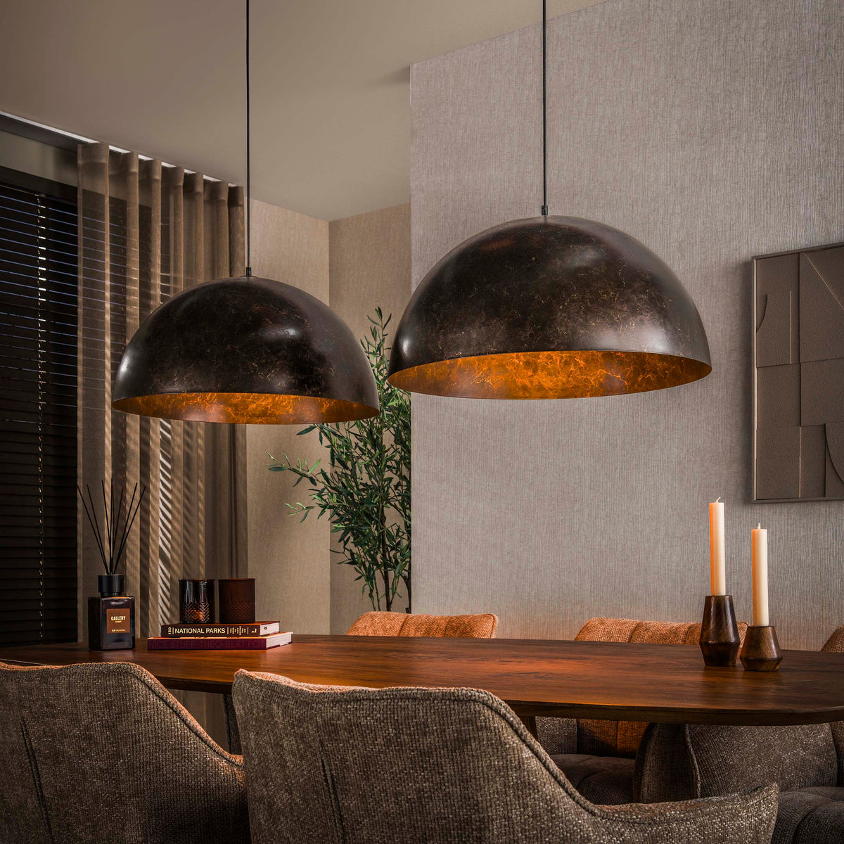 Pendant lamp Dome 2 sockets Ø60cm