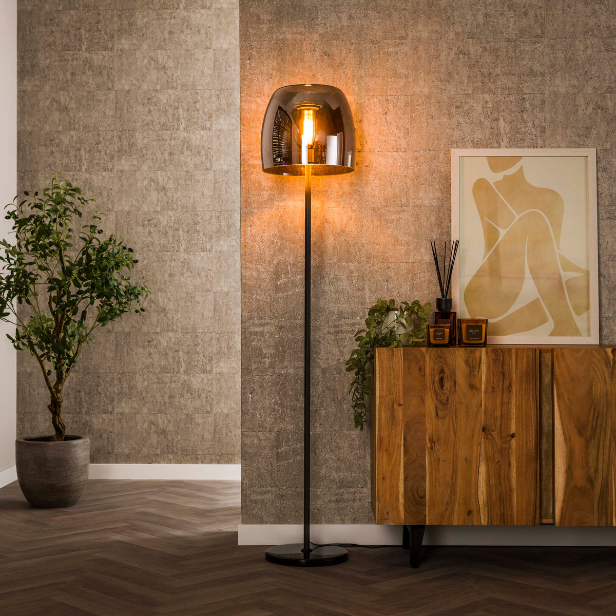 Stehleuchte Drift Glass 1-Fassung