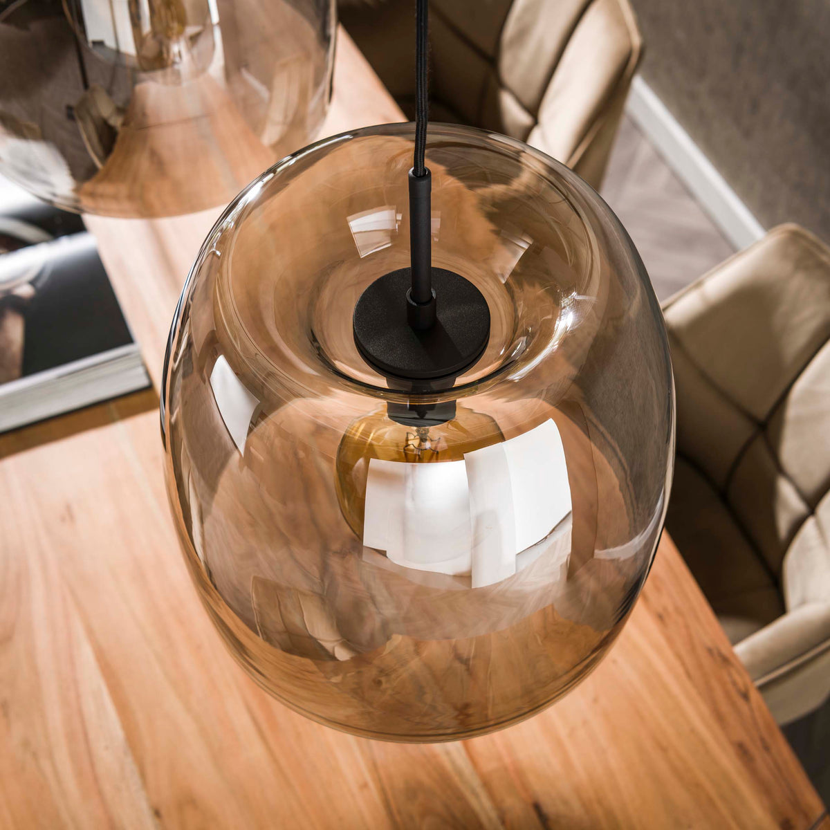 Pendelleuchte Drift Glass, 3-flammig