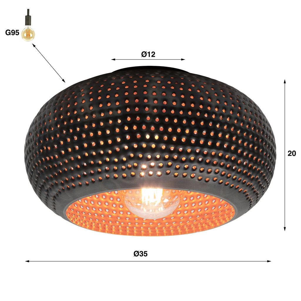 Ceiling Light Punch 1-Socket Ø35cm