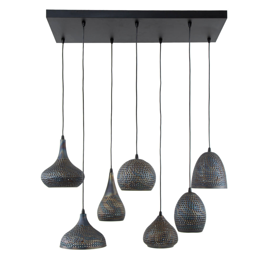 Pendant lamp Punch 4+3 sockets