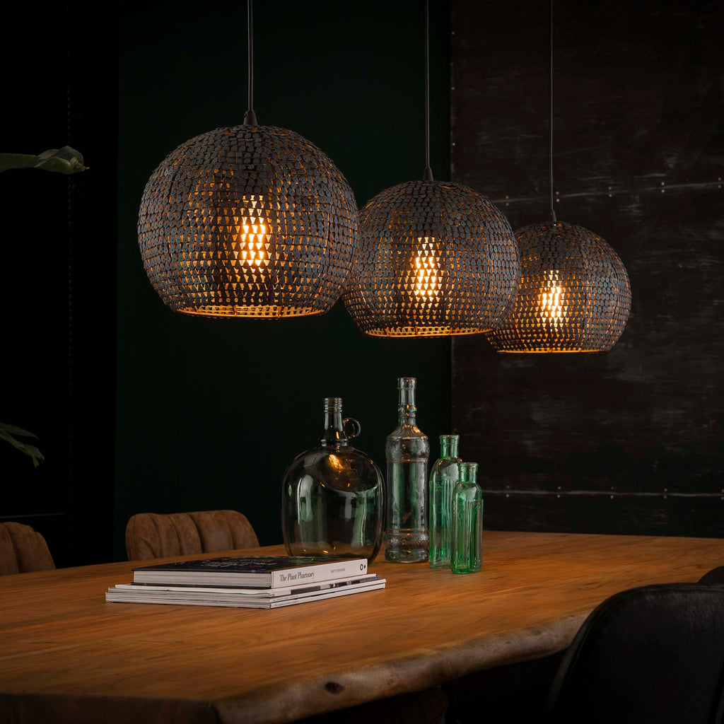 Pendant lamp Armor Orb 3-socket