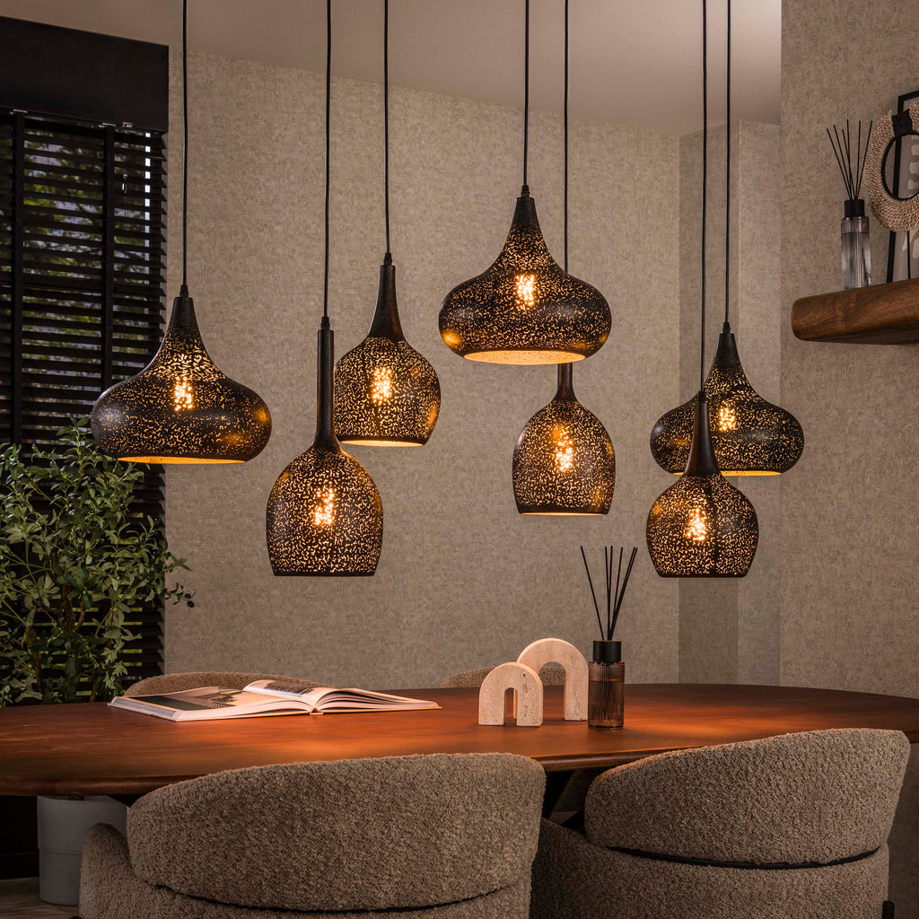 Pendant Lamp Zip 4+3 Sockets