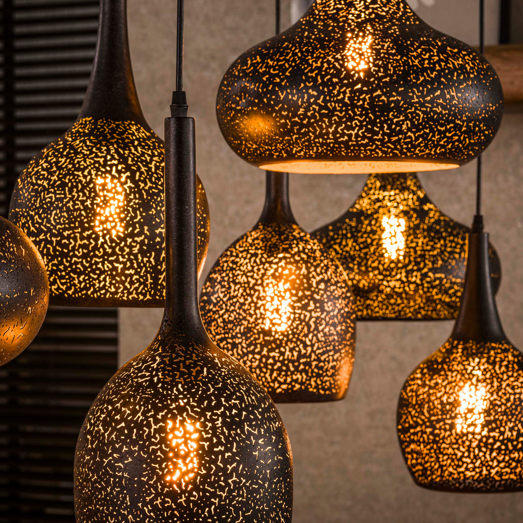 Pendant Lamp Zip 4+3 Sockets