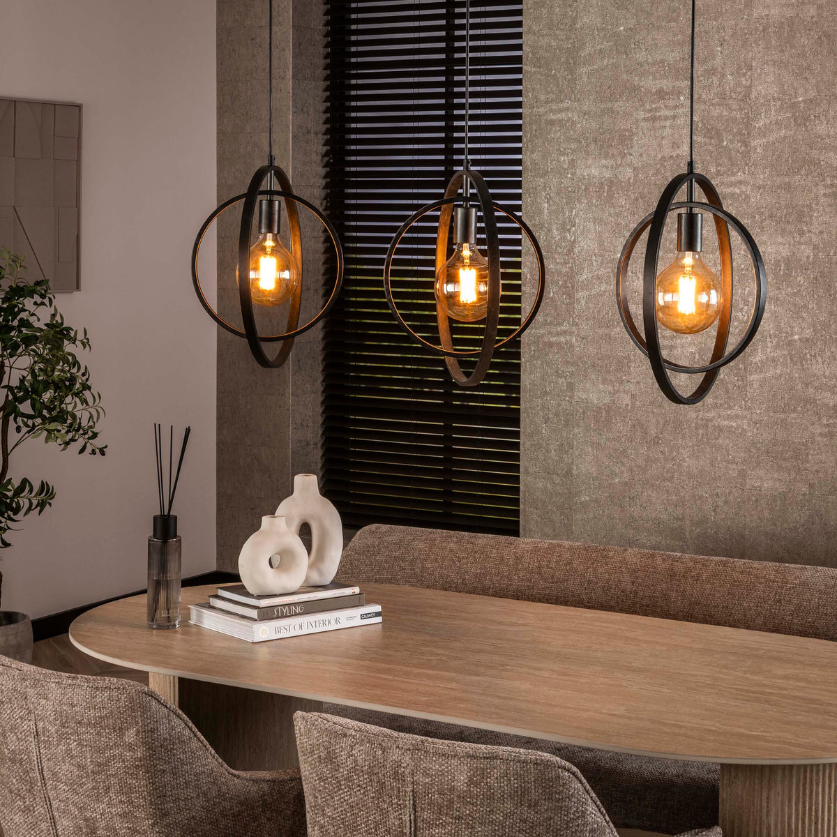 Pendant lamp Turn Around 3-socket
