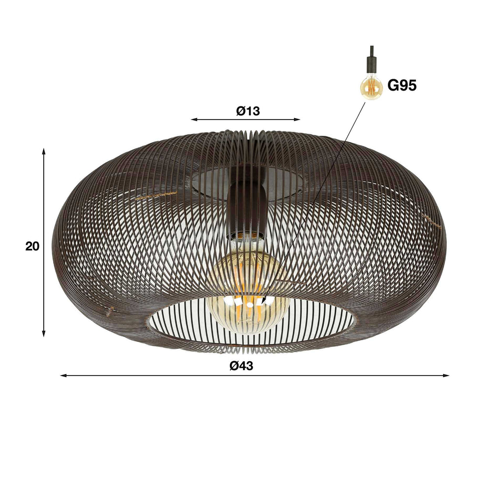Deckenleuchte Copper Twist 1-Fassung