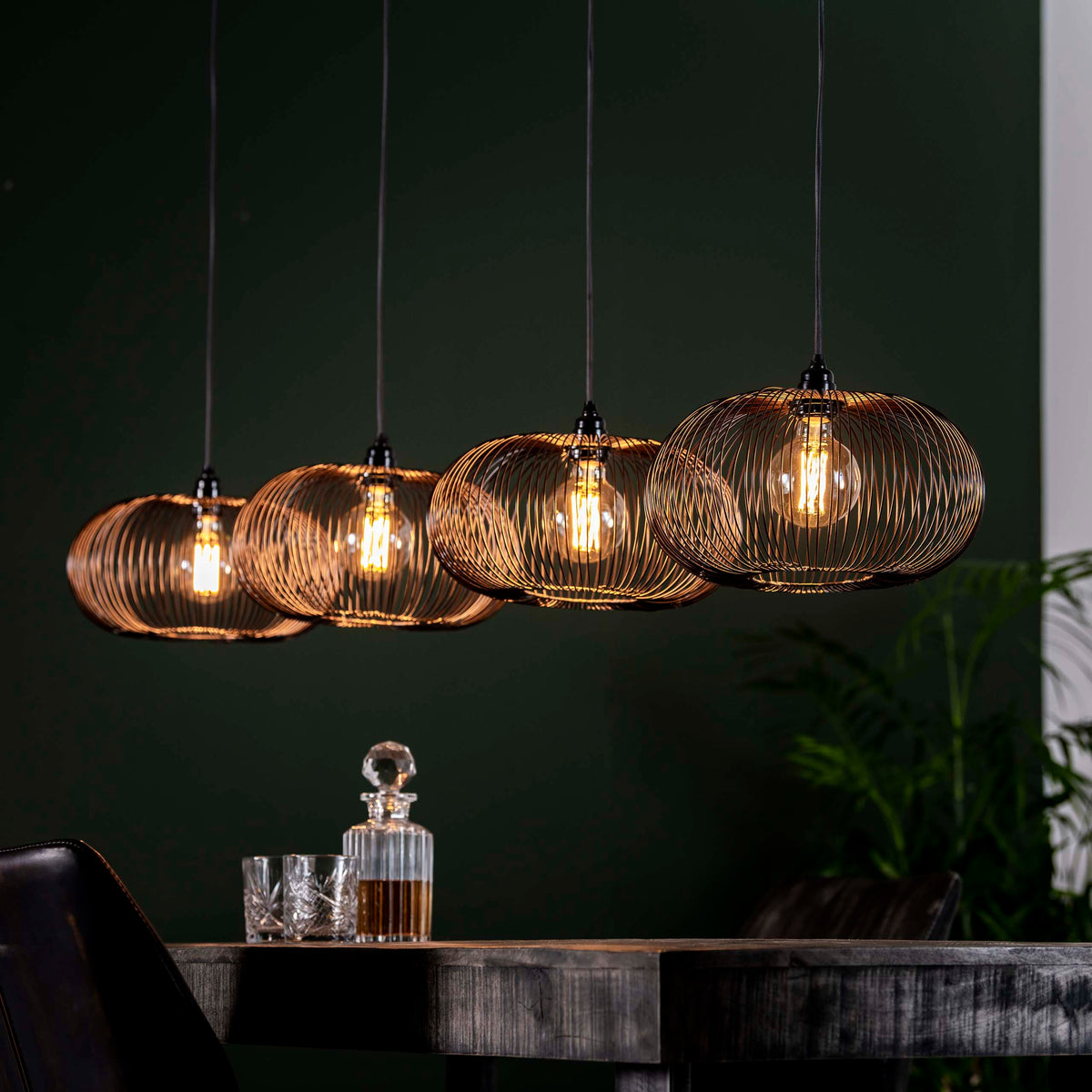 Pendelleuchte Copper Twist 4-flammig