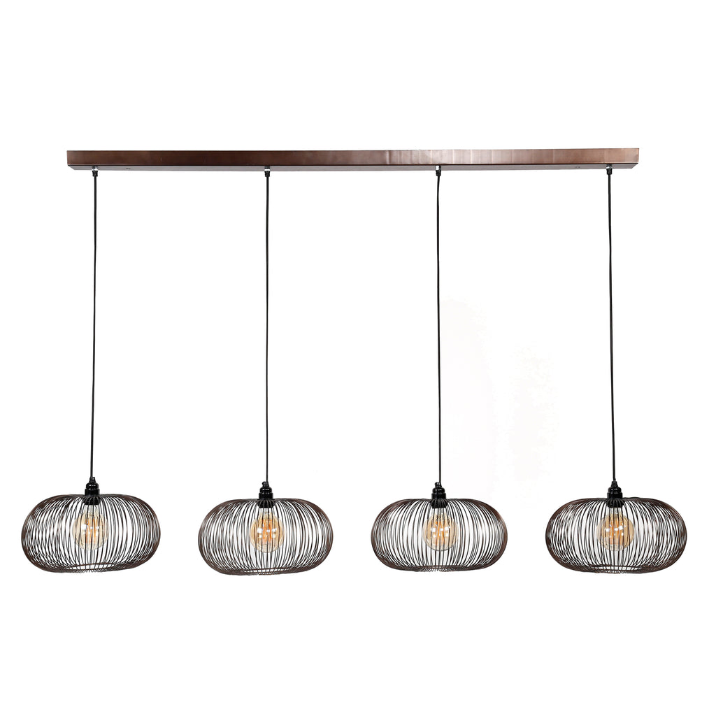 Pendelleuchte Copper Twist 4-Fassungen